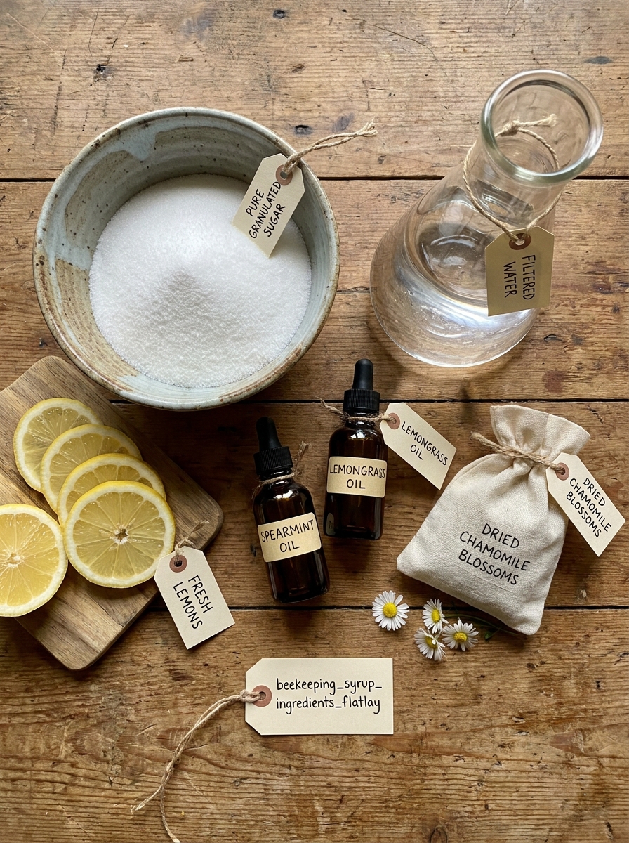 Beekeeping syrup ingredients fla… 202608271218