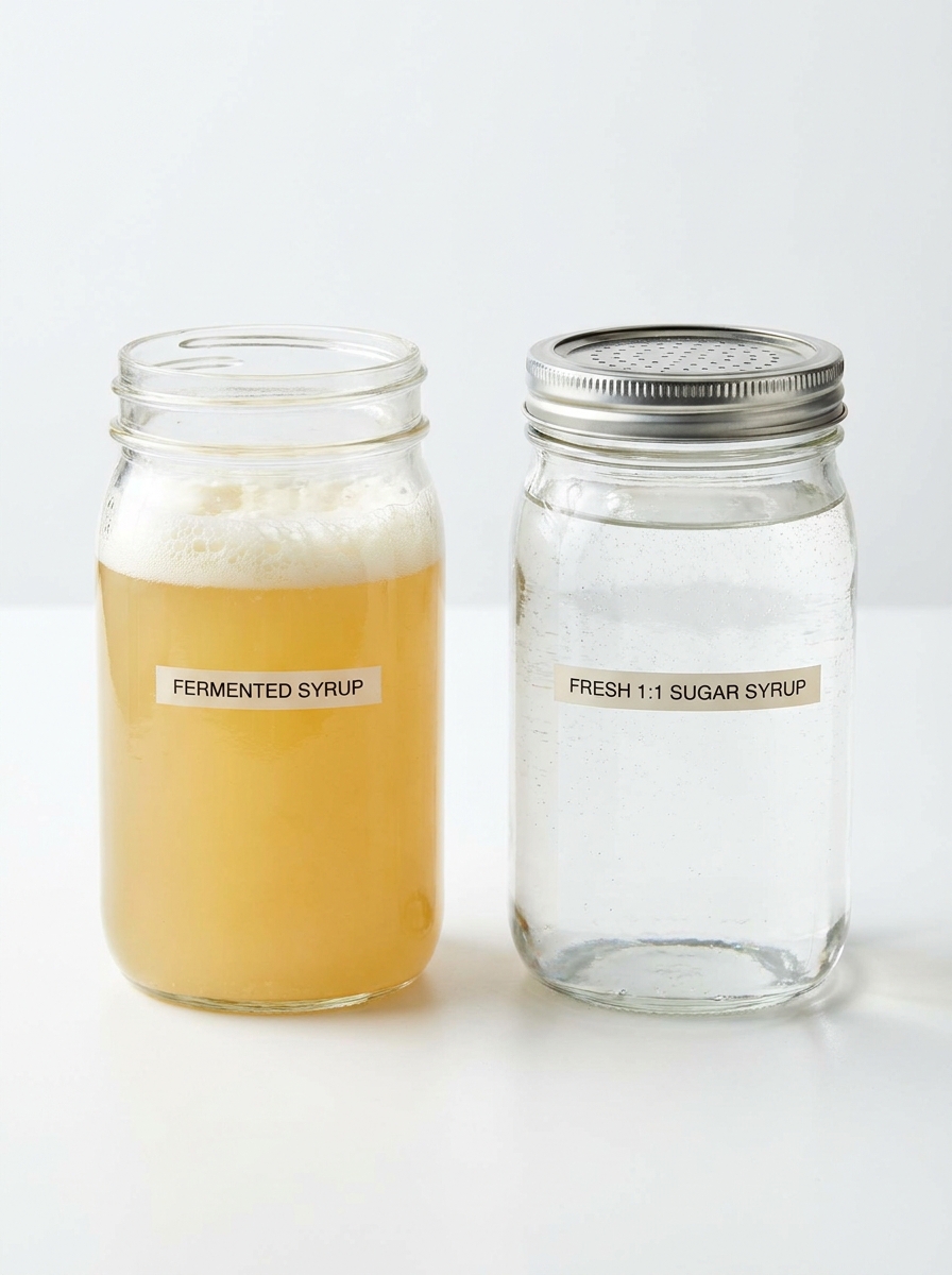 Comparing fresh and fermented syrup 202608271219