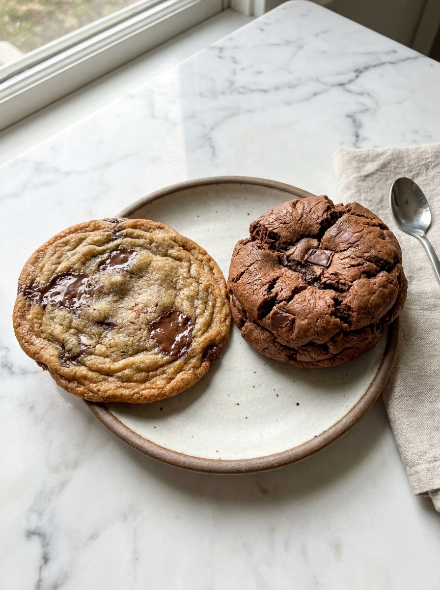 Cookie comparison on marble table 202608281116