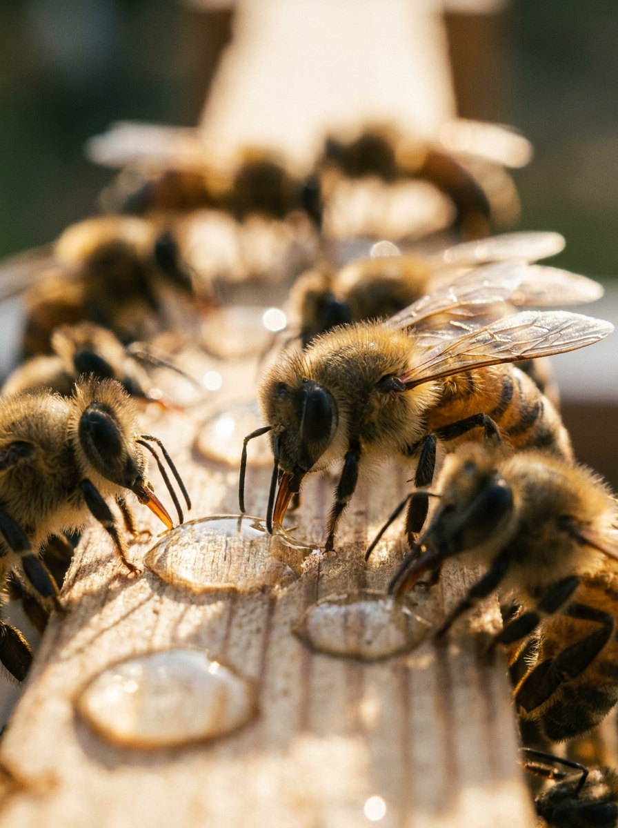 1 To 1 Sugar Syrup Recipe For Bees: The Ultimate Spring Feeding Guide Honeybees drinking sugar syrup d… 202608271150