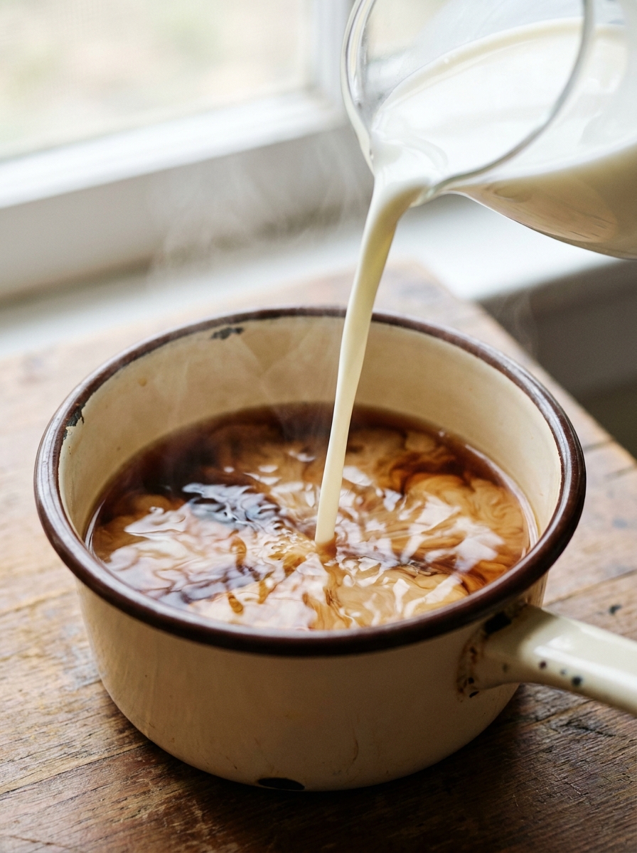 Milk pouring into tea 202608281533