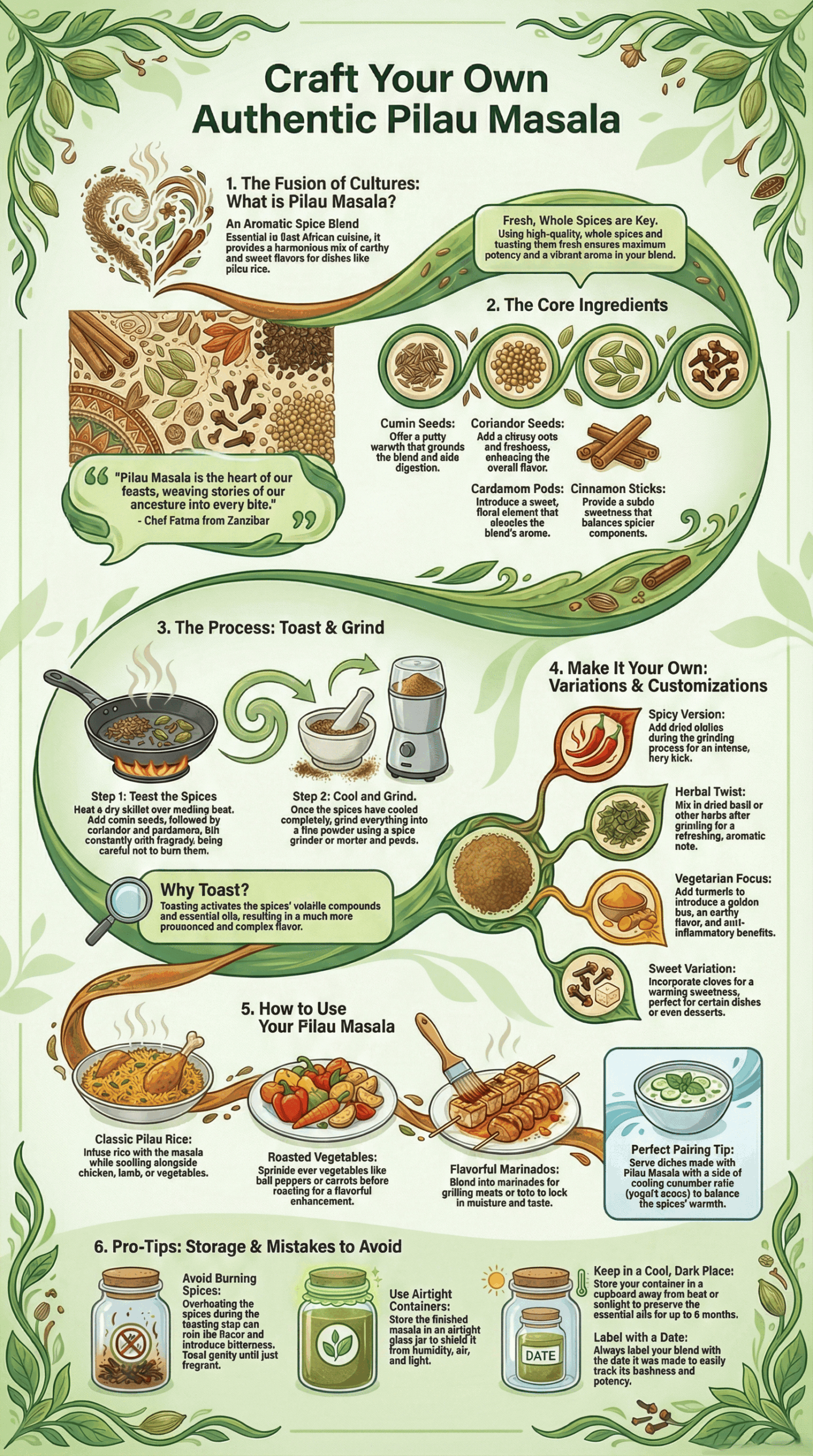 Pilau Masala Recipe Infographic