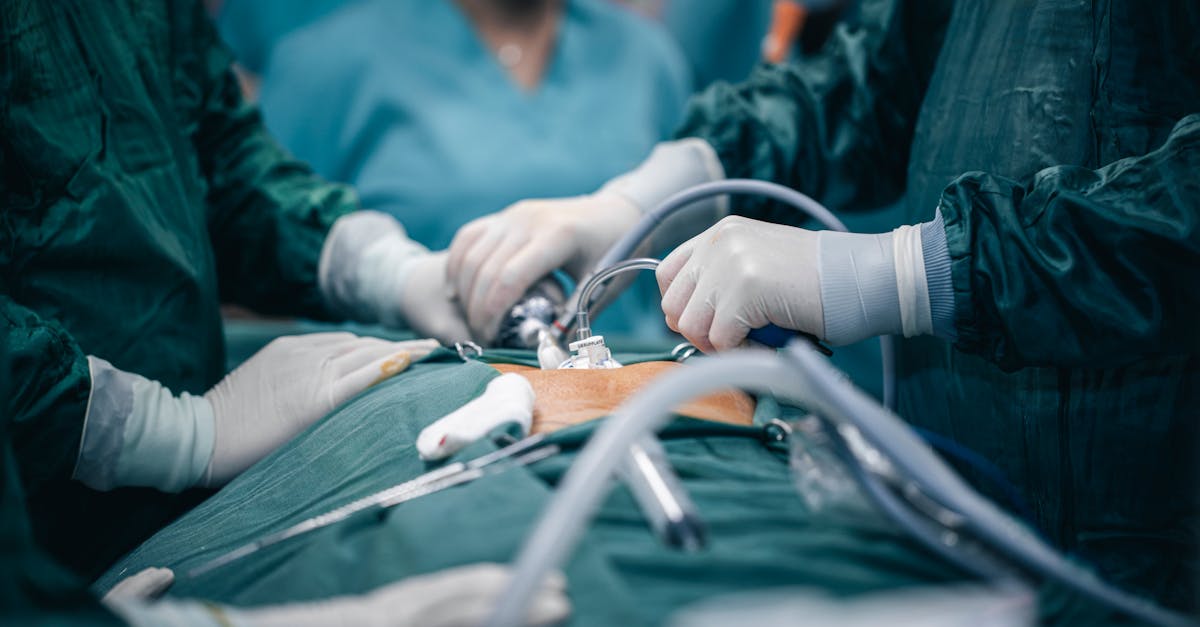 a detailed view of surgeons in action during an operation highlighting surgical precision