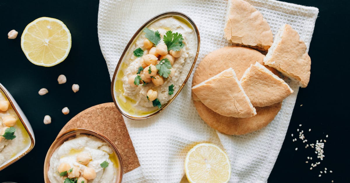 a tasty spread of hummus with chickpeas and pita bread perfect for mediterranean cuisine lovers 1