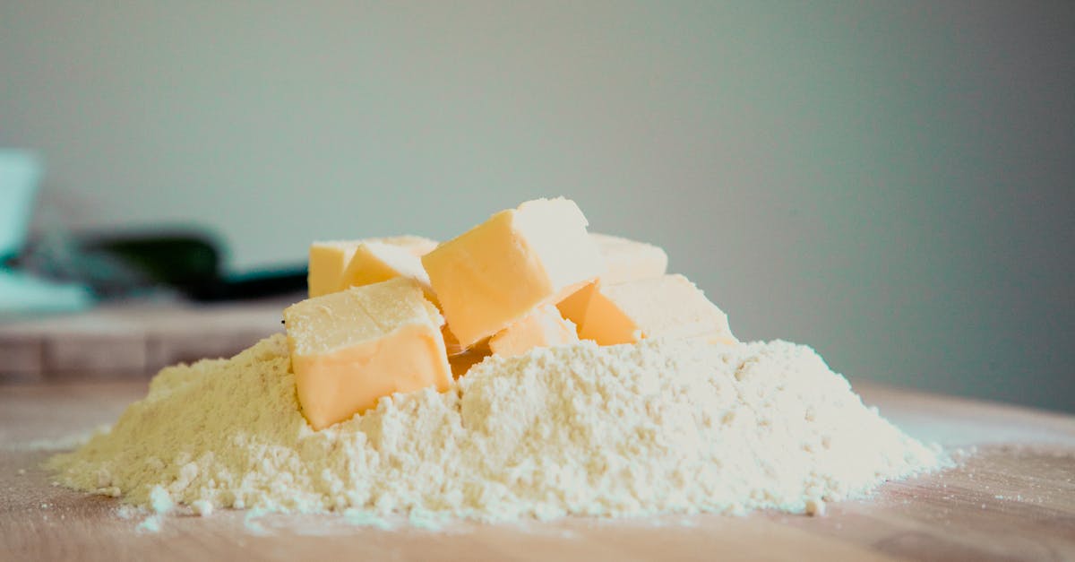 close up of butter and flour on a kitchen counter perfect for baking 10