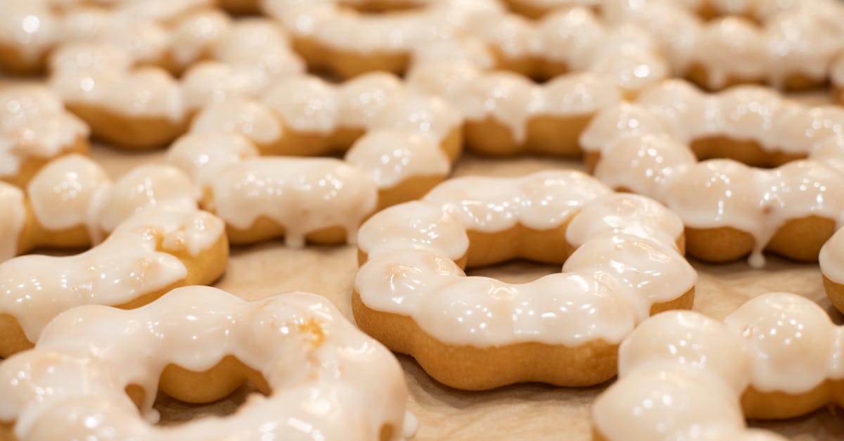 close up of freshly glazed mochi donuts perfect for sweet indulgence