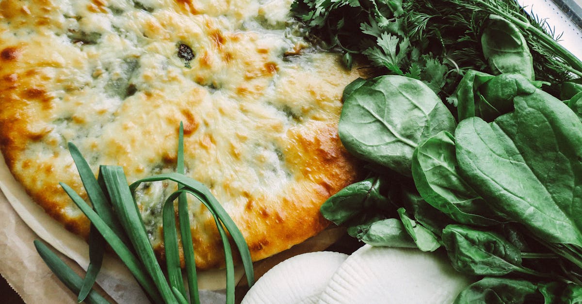delicious cheese pie accompanied by fresh herbs and slices of ricotta cheese 2
