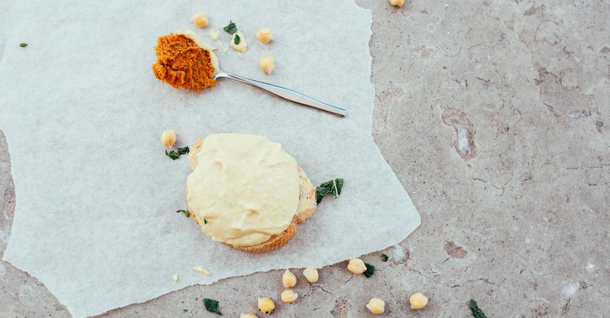 delicious chickpea bread slice with spices and garnish on parchment paper photographed top view 2