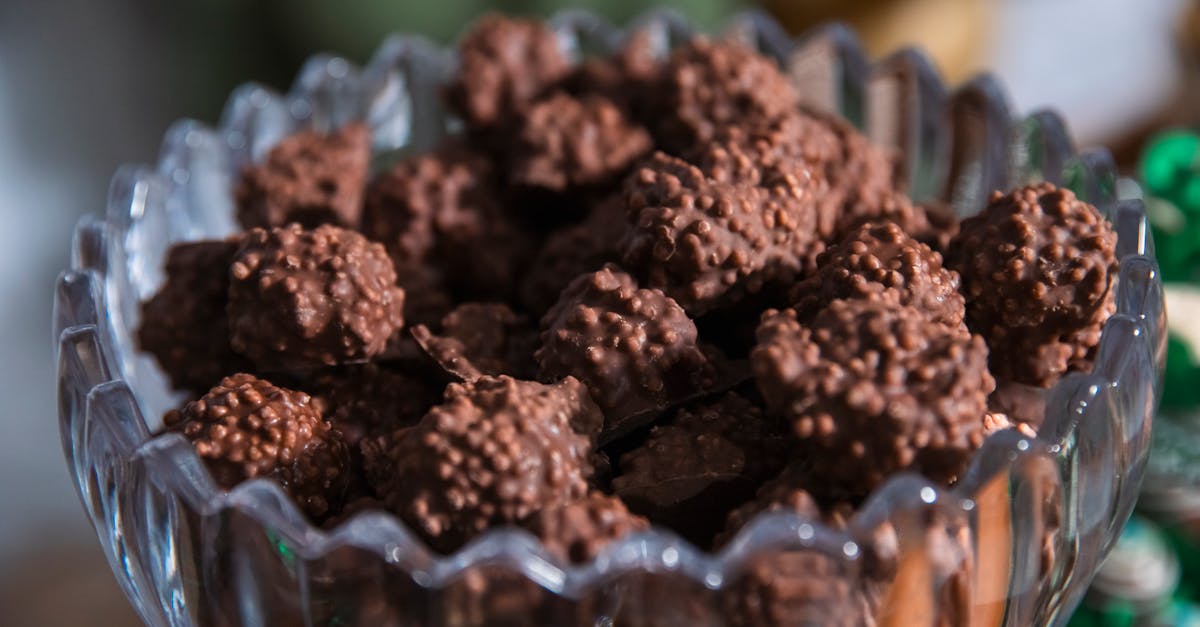 delicious chocolate coated treats in a crystal bowl perfect for indulgence