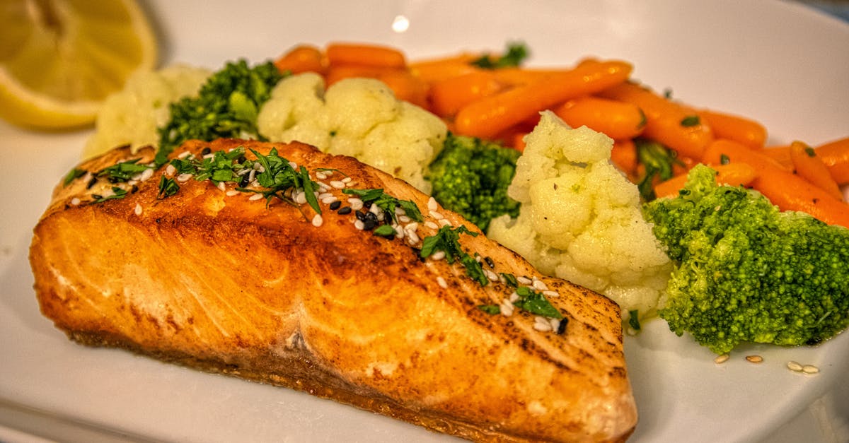 delicious grilled salmon served with vibrant mixed vegetables perfect for a healthy meal
