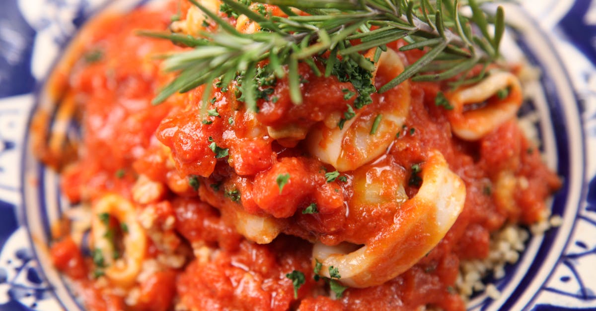 delicious italian style seafood dish topped with fresh herbs and savory tomato sauce 6