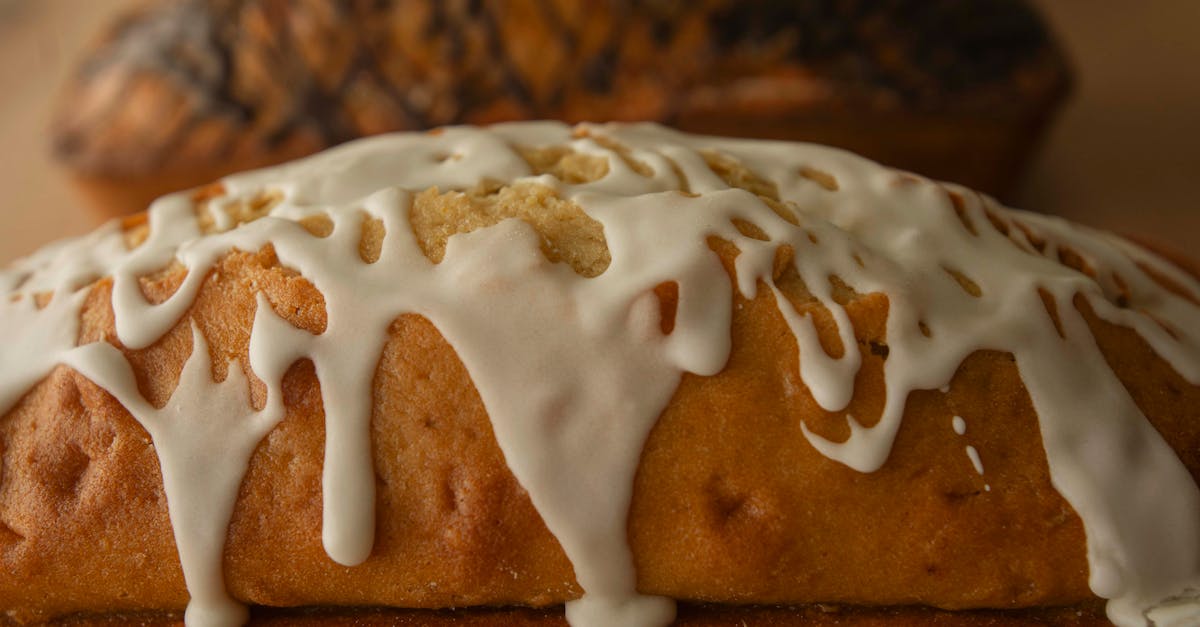 delicious vanilla pound cake with a creamy white glaze drizzled on top