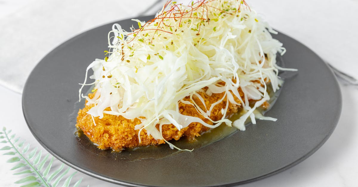 savory japanese tonkatsu served with fresh shredded cabbage