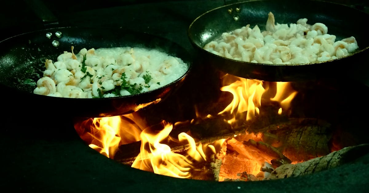 savory langoustine cooking over open flame in normandy france perfect for seafood and culinary ent