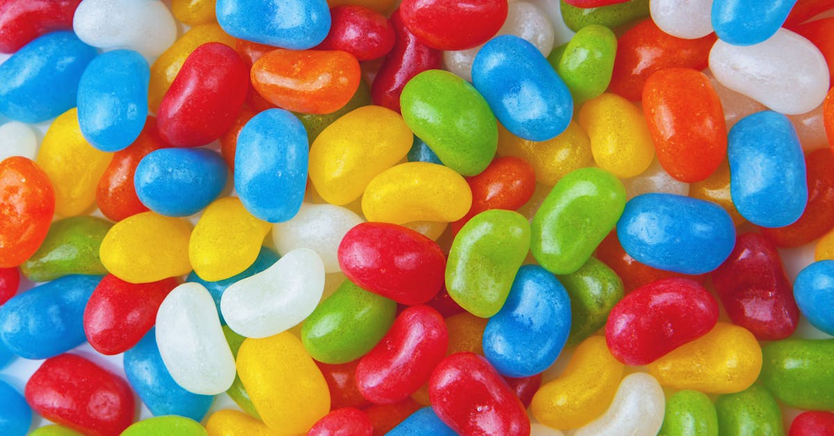 vibrant and colorful close up of assorted jelly beans creating a playful and sweet background