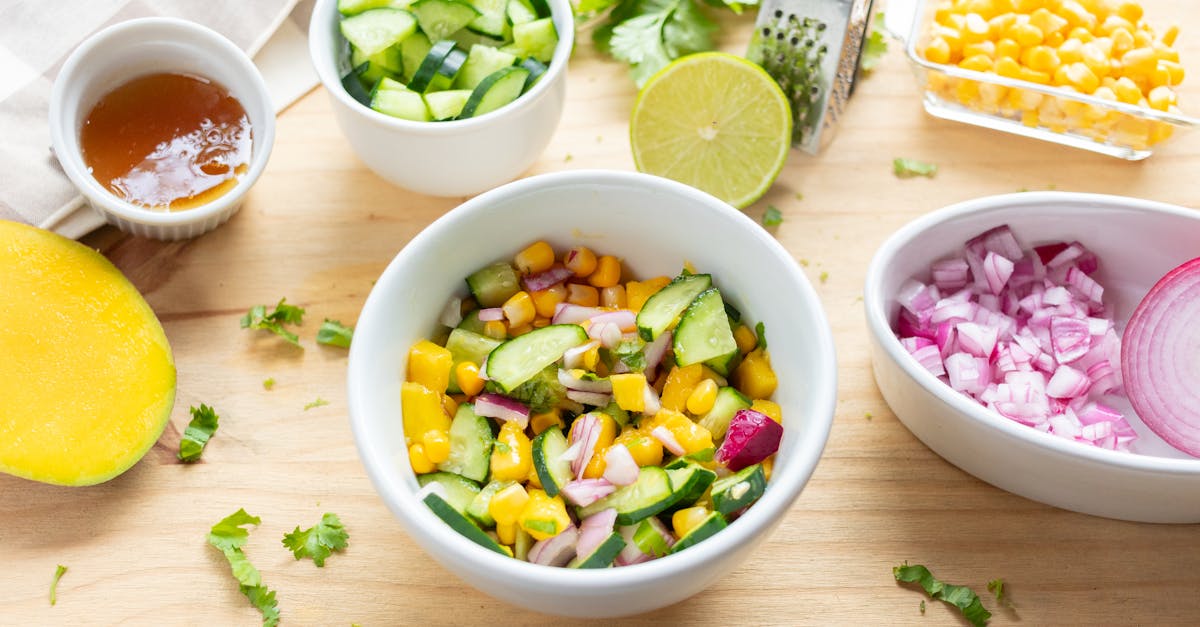 vibrant mango cucumber salsa prepared with fresh ingredients perfect for summer dishes