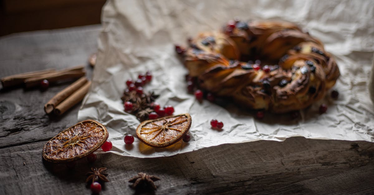 warm and cozy holiday kringel with dried orange cinnamon and cranberries on rustic paper 4