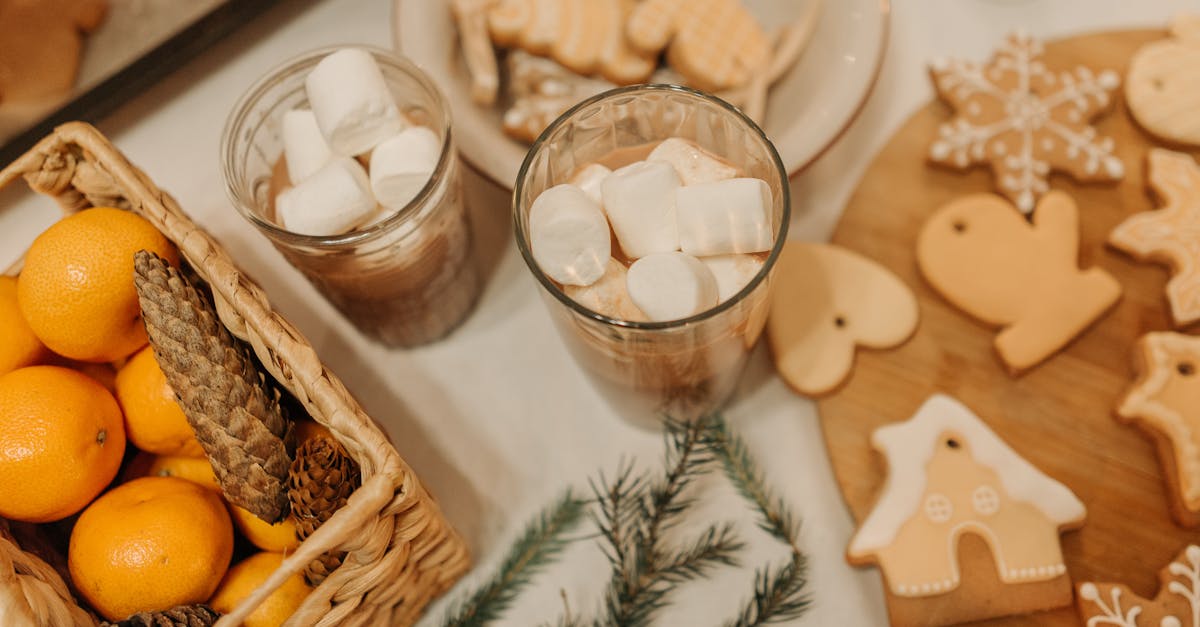 warm christmas scene featuring gingerbread cookies and hot cocoa with marshmallows 1